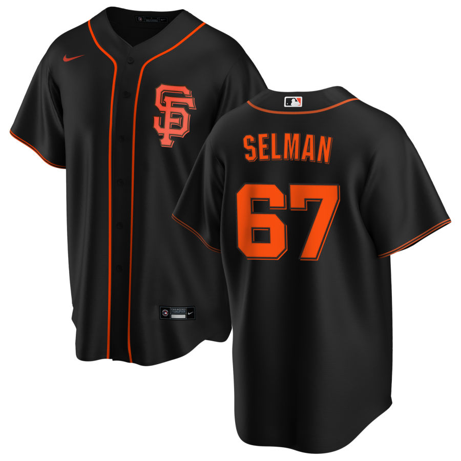 Nike Men #67 Sam Selman San Francisco Giants Baseball Jerseys Sale-Black